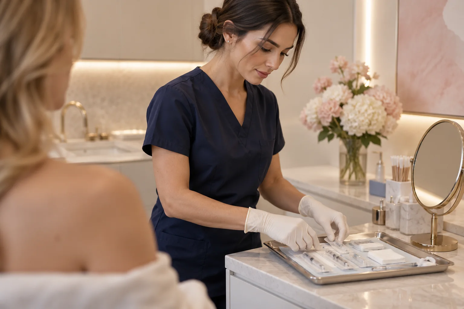 Illustrative image of injectable treatment preparation